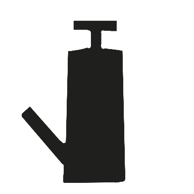 水てっぽうのシルエット