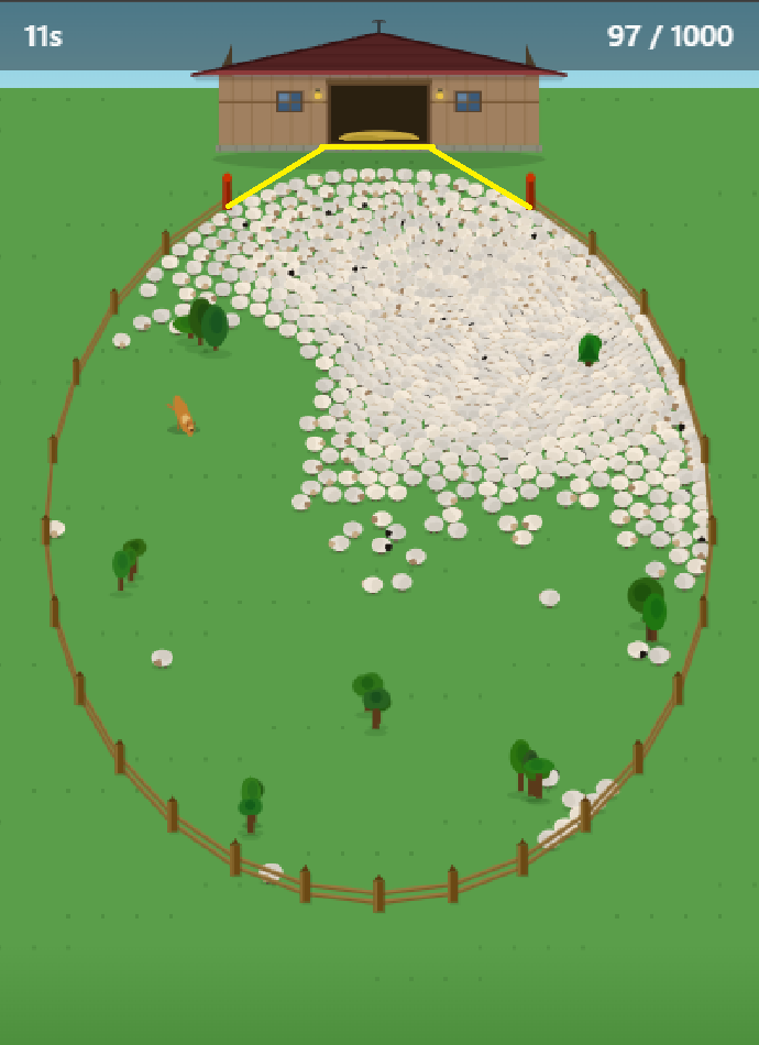 じばが黄色い線で指摘した出口コリドーの形状